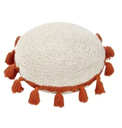 Janie and Jack Decorative Pillows And Throws-Cushion Circle Terracota natural & terracota
