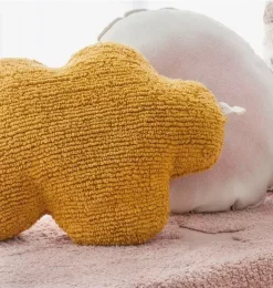 Janie and Jack Decorative Pillows And Throws-Cushion Cloud mustard