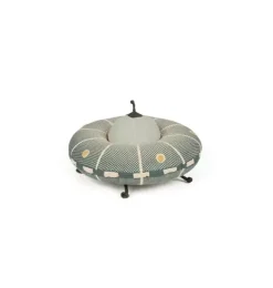 Janie and Jack Decorative Pillows And Throws-Cushion Interactive UFO natural and trazo green