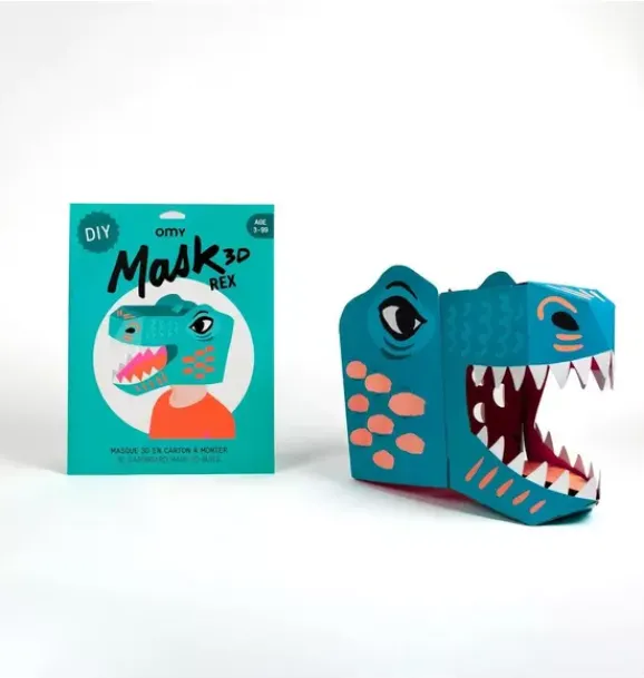 Janie and Jack Dress Up-3D Mask Dino green