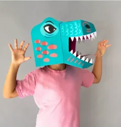 Janie and Jack Dress Up-3D Mask Dino green
