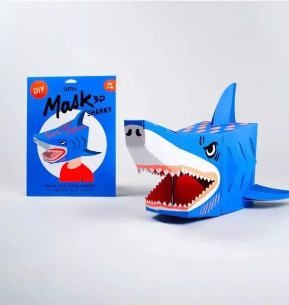 Janie and Jack Dress Up-3D Mask Shark blue
