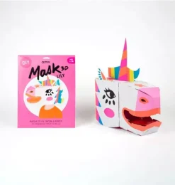 Janie and Jack Dress Up-3D Mask Unicorn pink