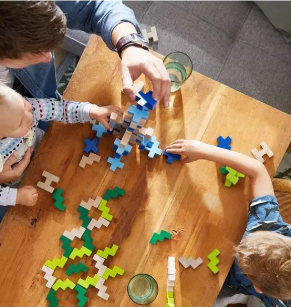 Janie and Jack Development Toys-3D Viridis Wooden Stacking Game multi-color