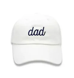 Janie and Jack Adult Accessories-Dad Baseball Hat white