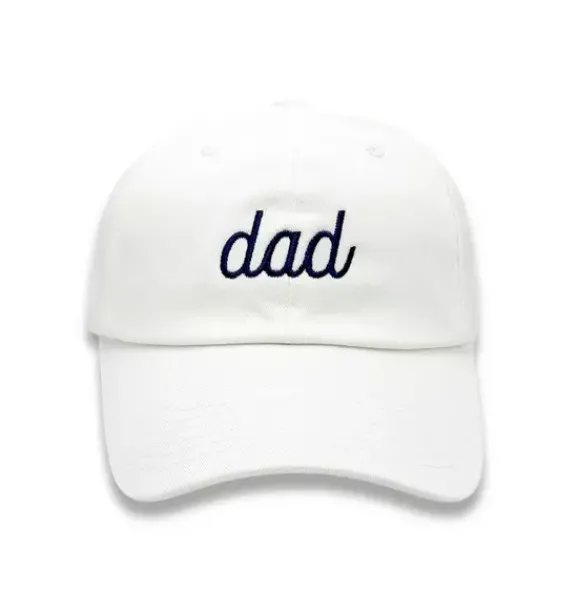 Janie and Jack Adult Accessories-Dad Baseball Hat white