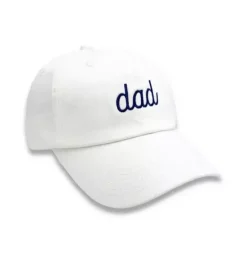 Janie and Jack Adult Accessories-Dad Baseball Hat white