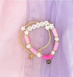 Janie and Jack Jewelry|Kids Accessories-Dance Bracelet Gift Set pink