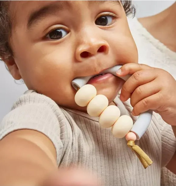 Janie and Jack Teethers And Bottles-Dandelion Arch Teether soft pink