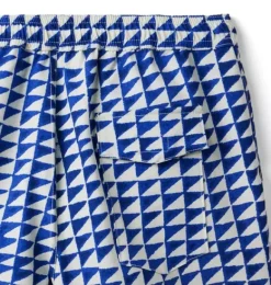 Janie and Jack Swim-Dawne Florine Men's Tile Print Swim Trunk blue delta tile print