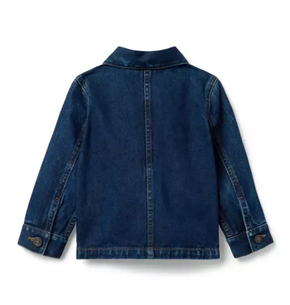 Janie and Jack Jackets & Coats-Denim Chore Jacket dark wash