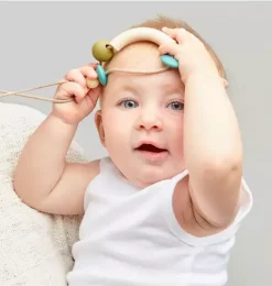 Janie and Jack Adult Accessories|Jewelry-Dewdrop Balance Teething Necklace pastel