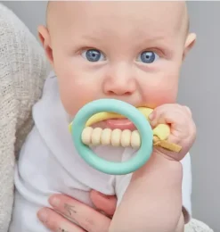 Janie and Jack Teethers And Bottles-Dewdrop Orbit Teether yellow
