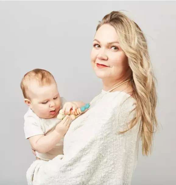 Janie and Jack Kids Accessories|Adult Accessories-Dewdrop Signature Teething Necklace pastel