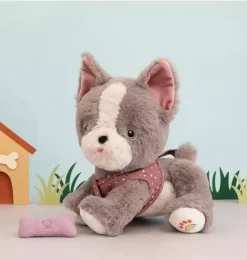Janie and Jack Stuffed Animals-Dinkum Dog Gizmo - grey