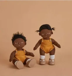 Janie and Jack Dolls-Dinkum Dolls - Tiny yellow