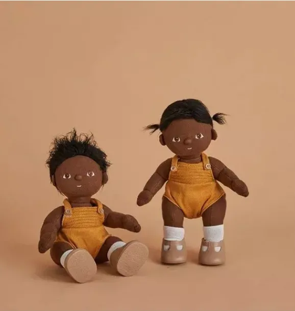 Janie and Jack Dolls-Dinkum Dolls - Tiny yellow