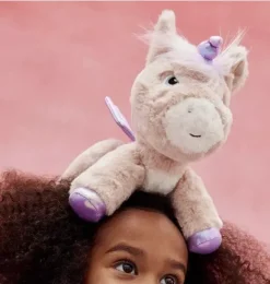 Janie and Jack Stuffed Animals-Dinkum Unicorn - Shimmer / pink