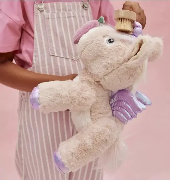 Janie and Jack Stuffed Animals-Dinkum Unicorn - Shimmer / pink