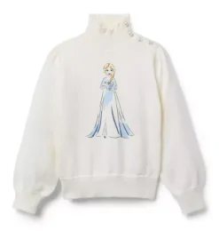 Janie and Jack Sweaters & Sweatshirts-Disney Frozen Elsa Sweater cream and sugar