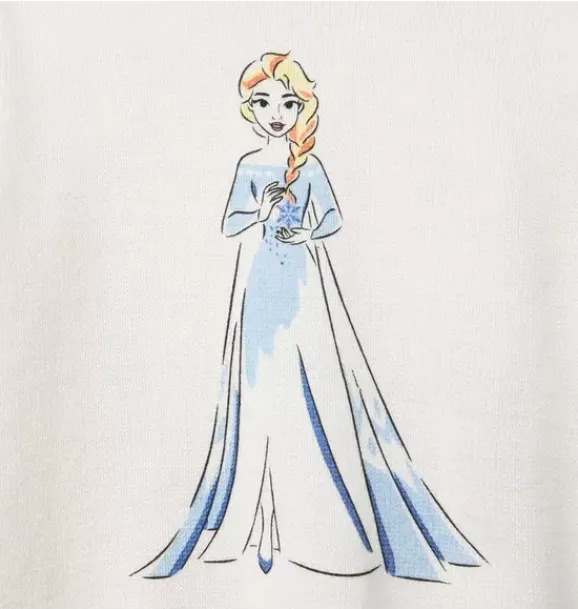 Janie and Jack Sweaters & Sweatshirts-Disney Frozen Elsa Sweater cream and sugar