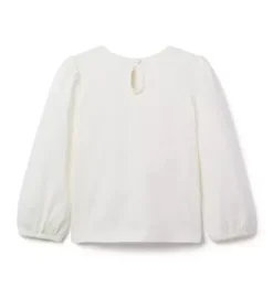 Janie and Jack Long Sleeve Tops-Disney Frozen Elsa Tee cream and sugar