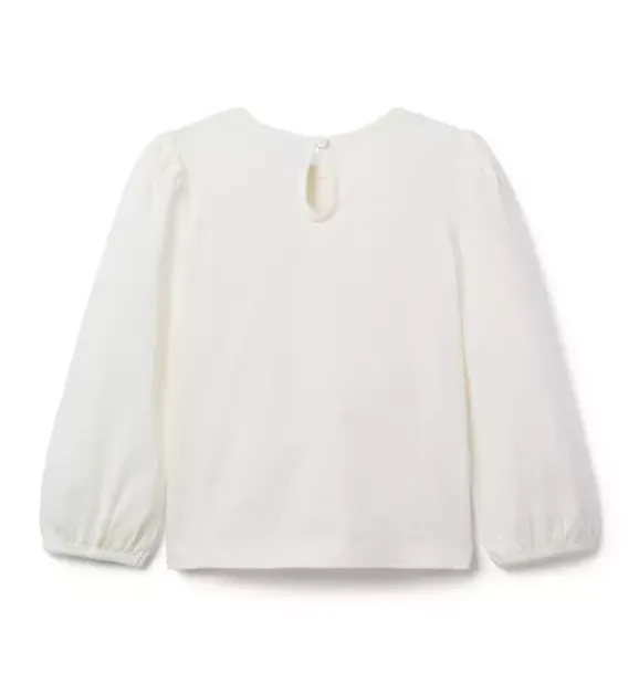 Janie and Jack Long Sleeve Tops-Disney Frozen Elsa Tee cream and sugar