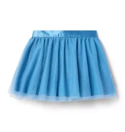 Janie and Jack Skirts & Shorts-Disney Frozen Sparkle Tulle Skirt enchanting blue