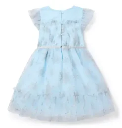 Janie and Jack Dresses-Disney Frozen Sparkle Tulle Dress ice blue