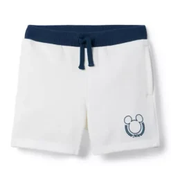 Janie and Jack Matching Sets|Shorts-Disney Mickey Mouse French Terry Short jet ivory