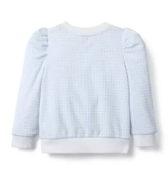 Janie and Jack Sweaters & Sweatshirts|Matching Sets-Disney Mickey Mouse Gingham Sweatshirt light blue gingham