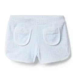 Janie and Jack Matching Sets|Skirts & Shorts-Disney Mickey Mouse Gingham Short light blue gingham