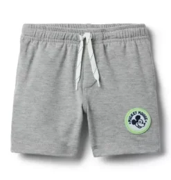 Janie and Jack Matching Sets|Shorts-Disney Mickey Mouse Patch Short classic grey heather