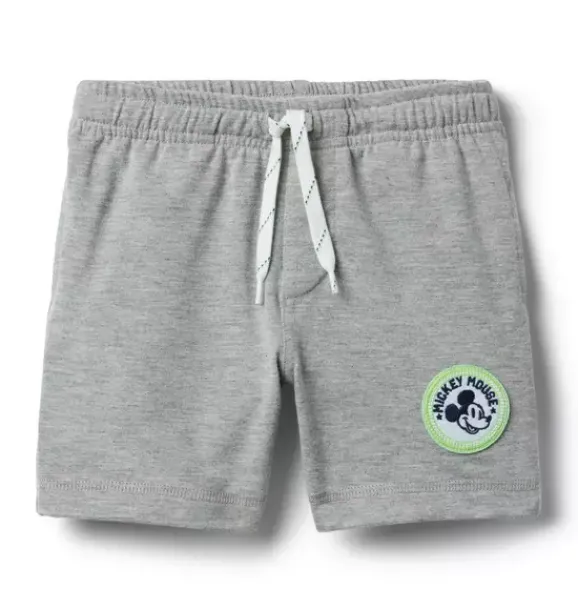 Janie and Jack Matching Sets|Shorts-Disney Mickey Mouse Patch Short classic grey heather