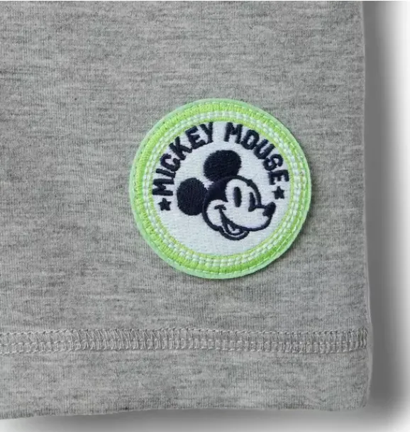 Janie and Jack Matching Sets|Shorts-Disney Mickey Mouse Patch Short classic grey heather