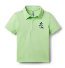 Janie and Jack Polos-Disney Mickey Mouse Polo light green