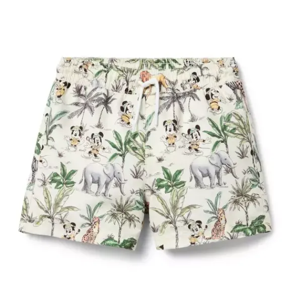 Janie and Jack Disney Mickey Mouse Safari|Swim Trunks-Disney Mickey Mouse Recycled Safari Swim Trunk freshwater pearl mickey mouse safari