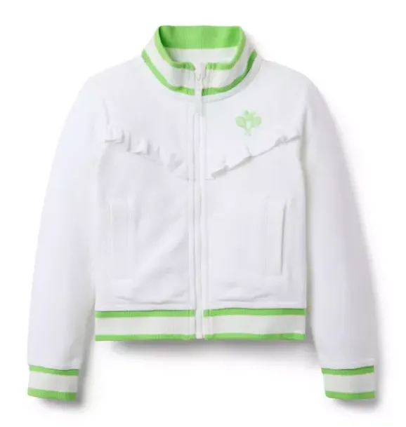 Janie and Jack Jackets & Coats-Disney Mickey Mouse Ruffle Tennis Jacket white