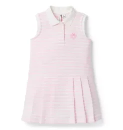 Janie and Jack Dresses-Disney Mickey Mouse Striped Dress light pink stripe