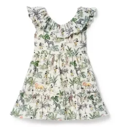 Janie and Jack Disney Mickey Mouse Safari|Dresses-Disney Mickey Mouse Style Safari Dress freshwater pearl mickey mouse safari