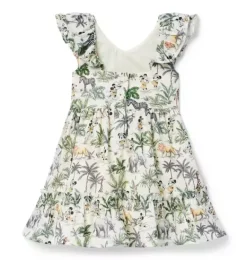 Janie and Jack Disney Mickey Mouse Safari|Dresses-Disney Mickey Mouse Style Safari Dress freshwater pearl mickey mouse safari