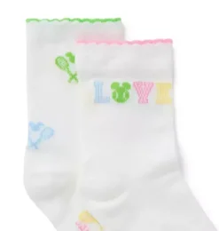 Janie and Jack Socks & Tights-Disney Mickey Mouse Tennis Sock 2-Pack white