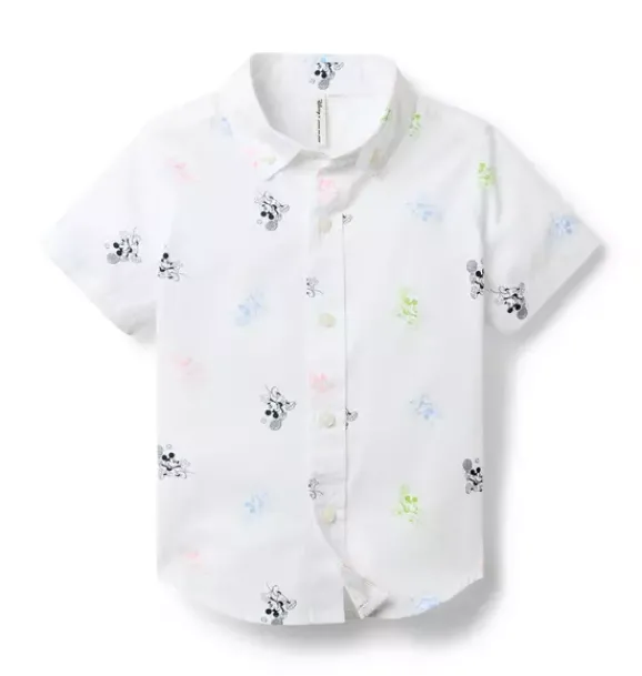 Janie and Jack Shirts-Disney Mickey Mouse Tennis Icon Shirt white mickey mouse tennis