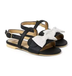 Janie and Jack Disney Mickey Mouse Safari|Shoes-Disney Minnie Mouse Bow Sandal jj black