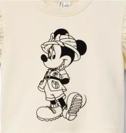 Janie and Jack Sweaters & Sweatshirts|Short Sleeve Tops-Disney Minnie Mouse French Terry Top freshwater pearl