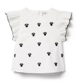 Janie and Jack Disney Mickey Mouse Safari|Sleeveless Tops-Disney Minnie Mouse Icon Top white minnie mouse