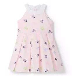 Janie and Jack Dresses-Disney Minnie Mouse Pleated Dress light pink minnie mouse tennis