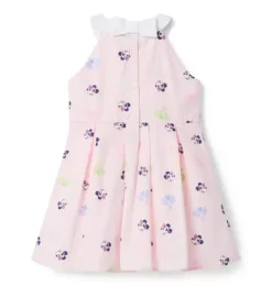 Janie and Jack Dresses-Disney Minnie Mouse Pleated Dress light pink minnie mouse tennis
