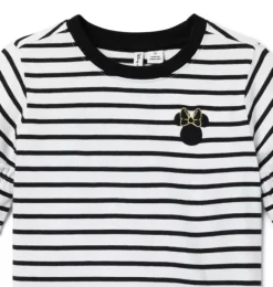 Janie and Jack Short Sleeve Tops|Disney Mickey Mouse Safari-Disney Minnie Mouse Striped Ruffle Top jj black stripe