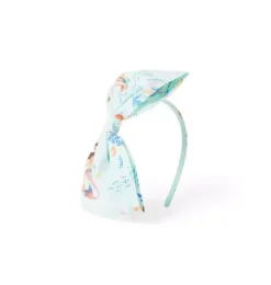 Janie and Jack Hair-Disney The Little Mermaid Bow Headband aqua mermaid print